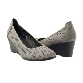 M.Daszyński Escarpins compensés femme Daszyński 113 gris 3