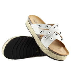 Chaussons espadrilles blanches CK22P blanc 1