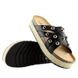 Espadrilles noires CK22P chaussons noirs 1