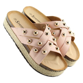 Chaussons espadrilles rose CK22P rose 2