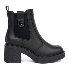 Bottes noires élégantes avec un insert flexible Sergio Leone le noir 2