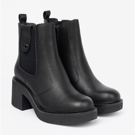 Bottes noires élégantes avec un insert flexible Sergio Leone le noir 3