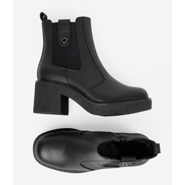Bottes noires élégantes avec un insert flexible Sergio Leone le noir 4
