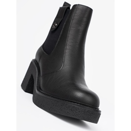 Bottes noires élégantes avec un insert flexible Sergio Leone le noir 5