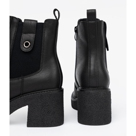 Bottes noires élégantes avec un insert flexible Sergio Leone le noir 6
