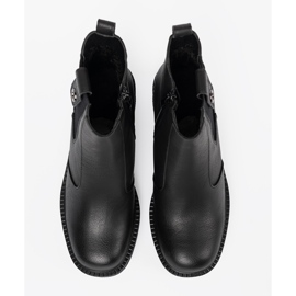 Bottes noires élégantes avec un insert flexible Sergio Leone le noir 1