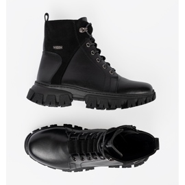 Bottes noires avec une semelle massive et un curseur Sergio Leone le noir 5