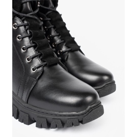 Bottes noires avec une semelle massive et un curseur Sergio Leone le noir 6