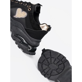 Shelvt Baskets noires avec un cœur doré décoratif 1