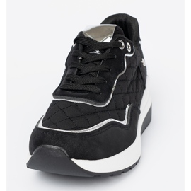 Shelvt Baskets compensées femme noires 1