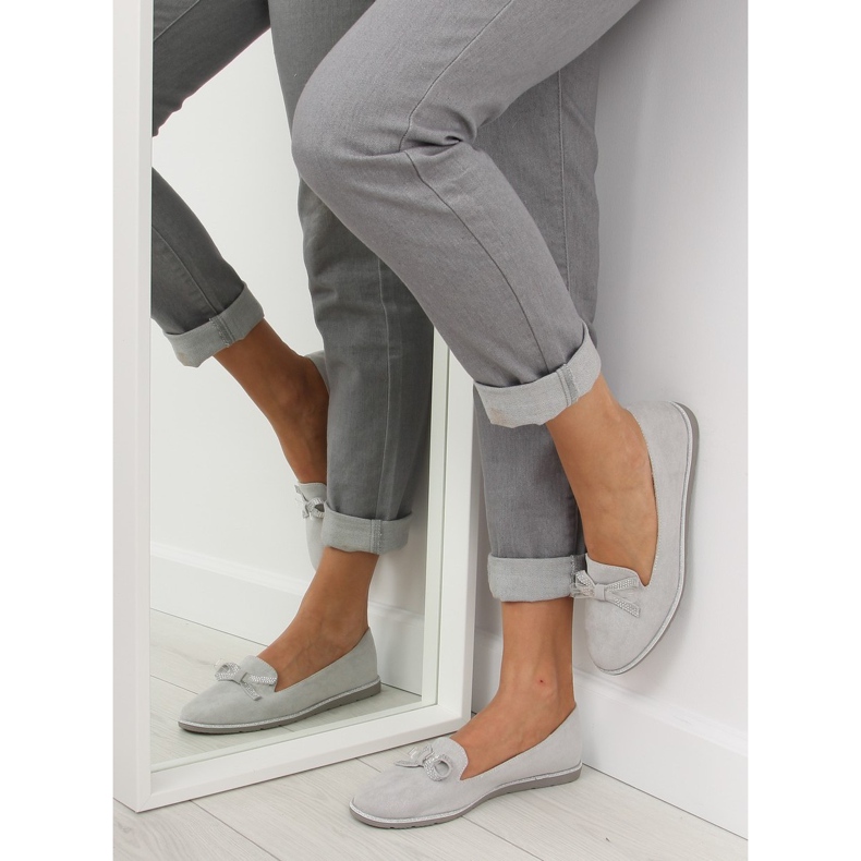 Gris Mocassins femme JN-182 gris 1