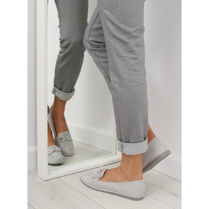 Gris Mocassins femme JN-182 gris 2