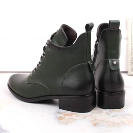 Bottines isolées à talons plats Jezzi W JEZ412B vert 6