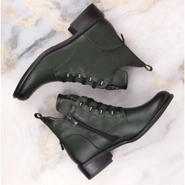 Bottines isolées à talons plats Jezzi W JEZ412B vert 7