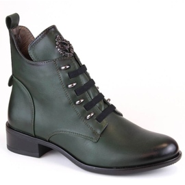 Bottines isolées à talons plats Jezzi W JEZ412B vert 8