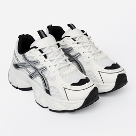 Shelvt Baskets confortables blanches et blanches avec un maillage 3