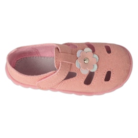 Chaussons enfants Befado 535P005 rose avec une fleur 2