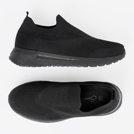 Shelvt Chaussures de sport à enfiler en noir 1