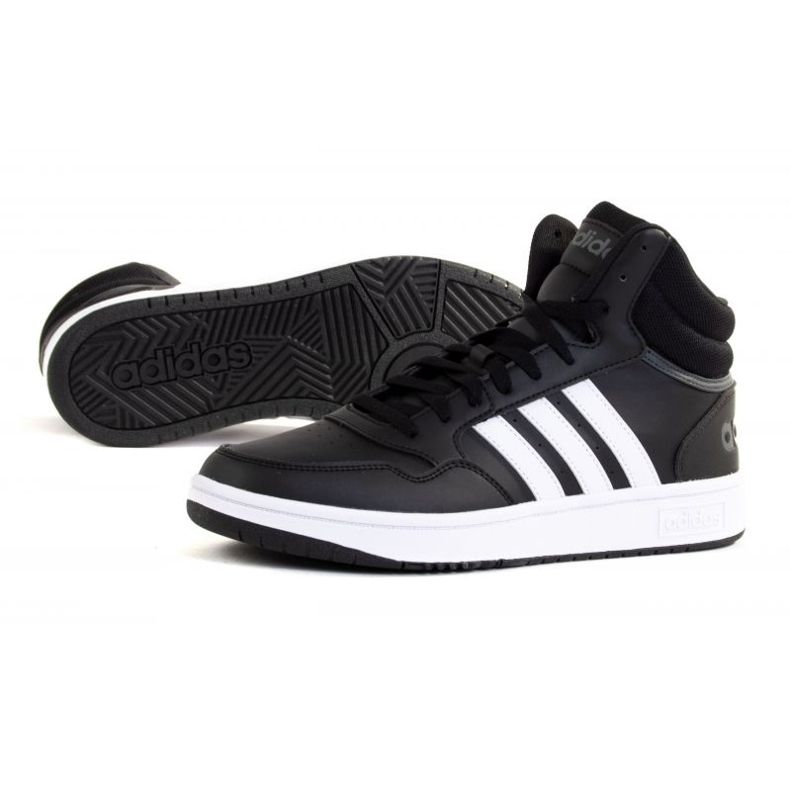 Chaussures adidas Hoops 3.0 Mid GW3020 noir 1