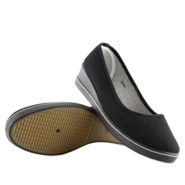 Ballerines compensées noires c21v noires le noir 2