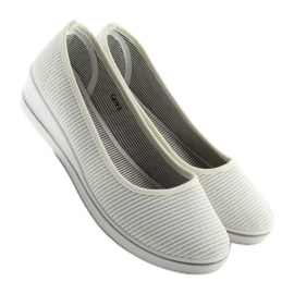 Ballerines compensées argentées c21v Silver gris 1