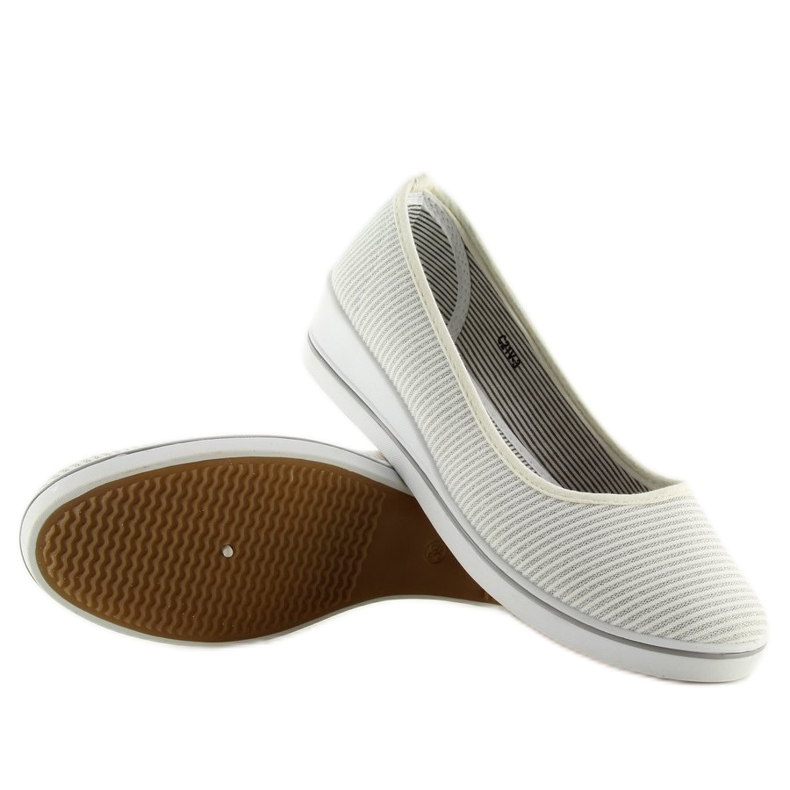 Ballerines compensées argentées c21v Silver gris 2