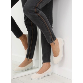 Or c21v Ballerines compensées dorées brun jaune 3