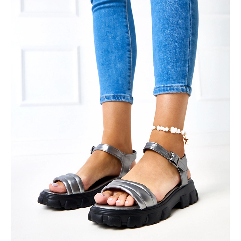 Sandales grises à semelle massive Meredi 2