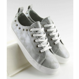 Gris BL122p Baskets grises avec zircone cubique 2