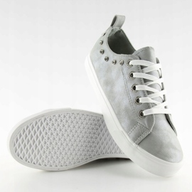 Gris BL122p Baskets grises avec zircone cubique 1