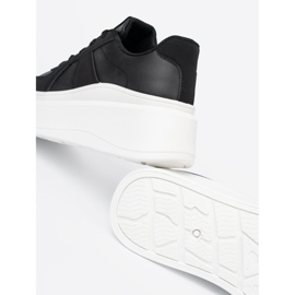 Shelvt Baskets noires classiques sur une semelle épaisse le noir 1