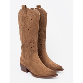 Seastar Bottes ouvertes devant le genou brun 2