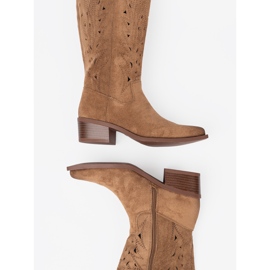 Seastar Bottes ouvertes devant le genou brun 4