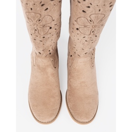 Seastar Bottes beige en daim devant le genou 2