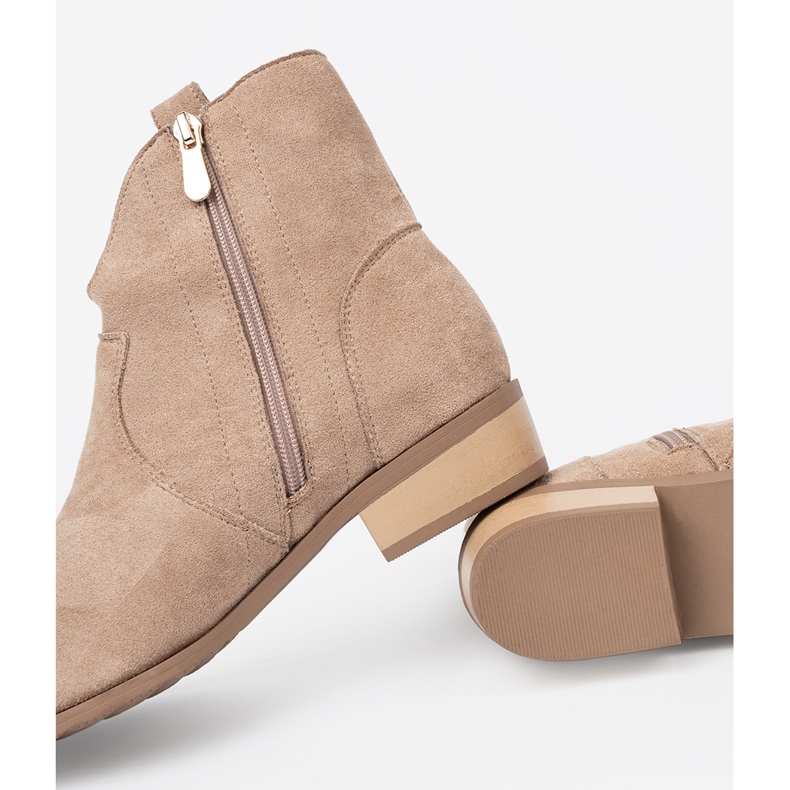 Seastar Bottes beige bottes de cowboy en daim 2