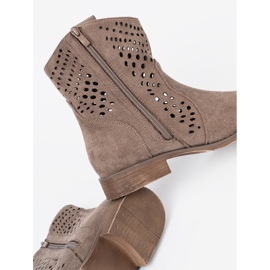 Seastar Bottes ouvertes beige sombres dans le style de cowboy 1