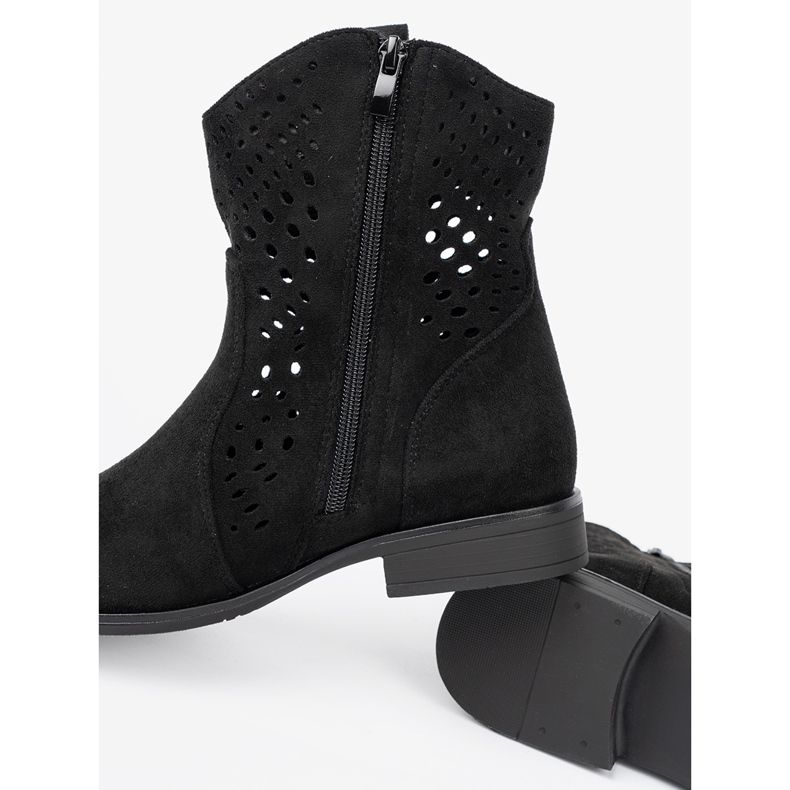 Seastar Bottes ouvertes noires dans le style de cowboy le noir 1