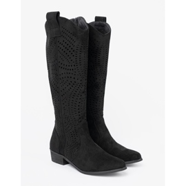 Seastar Bottes ouvertes noires dans le style d'un cow-boy le noir 1