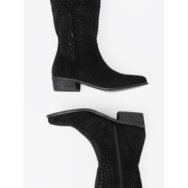 Seastar Bottes ouvertes noires dans le style d'un cow-boy le noir 3