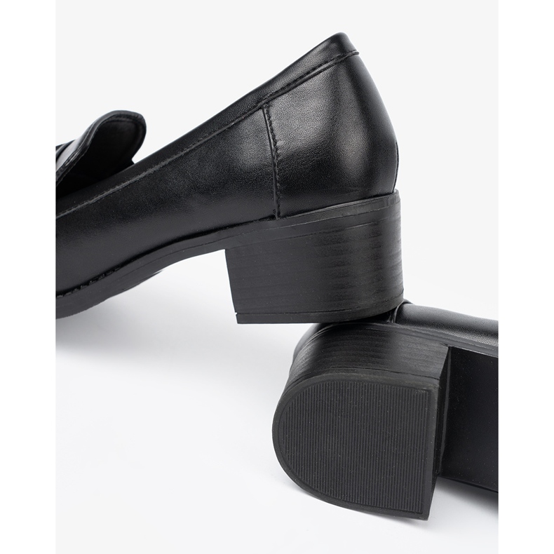 Shelvt Chaussures de femmes noires avec une boucle élégante le noir 1