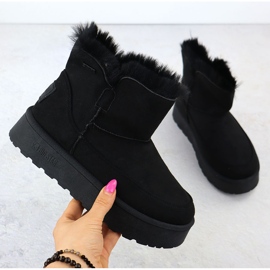 Bottes de neige imperméables sur la plate-forme Black Big Star SS274116 le noir 1