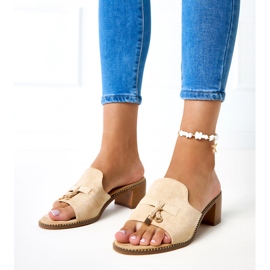 Flip beige -flops sur l'ornement de bouleau 1 Flip beige -flops sur l'ornement de bouleau 1