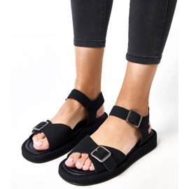 Sandales noires avec une boucle sur la ceinture Mirkas le noir 3