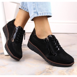 Filippo W PAW467 chaussures compensées en cuir noir le noir 3