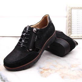 Filippo W PAW467 chaussures compensées en cuir noir le noir 6