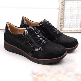 Filippo W PAW467 chaussures compensées en cuir noir le noir 7