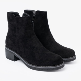Shelvt Bottes noires simples avec un talon confortable le noir 3