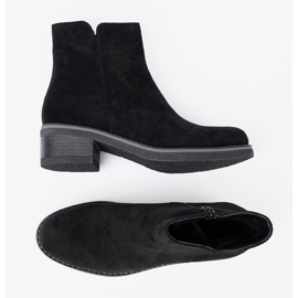 Shelvt Bottes noires simples avec un talon confortable le noir 5