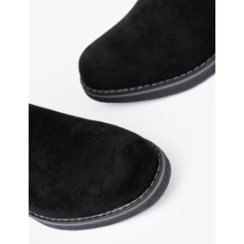 Shelvt Bottes noires simples avec un talon confortable 1