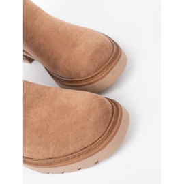 Shelvt Bottes de camec minimalistes en daim doux 5